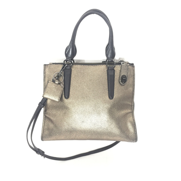 - SOLD - Coach Bronze Pebble Leather Tote - Picture 2 of 8